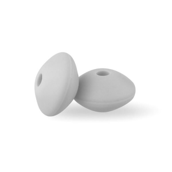 Силиконовая бусинка, бусина для прорезывателя зубов - Разделитель Серый светлый — изображение 1