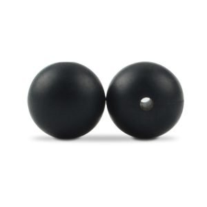 Силіконова бусинка, бусина для прорізувача зубів – Кругла 12мм Чорна