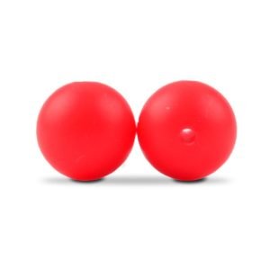 Силіконова бусинка, бусина для прорізувача зубів – Кругла 12мм Червона