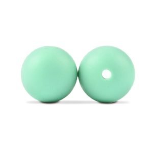 Силіконова бусинка, бусина для прорізувача зубів – Кругла 12мм М’ятна