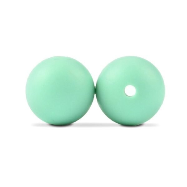 Силиконовая бусинка, бусина для прорезывателя зубов - Круглая 12мм Мятная — изображение 1