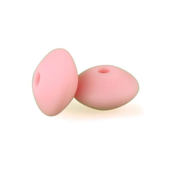 Силиконовая бусинка, бусина для прорезывателя зубов - Разделитель Розовый кварц — изображение 1