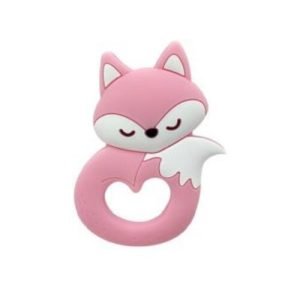 Силіконовий гризунець, прорізувач для зубів – Лисичка Рожевий кварц