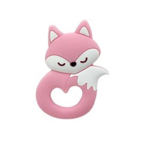 Лис кварц Силіконовий гризунець, прорізувач для зубів - Лисичка Рожевий кварц - Зображення 1