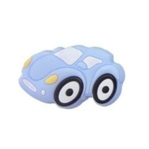 Силіконова бусинка, бусина для прорізувача зубів – Міні тачка Бебі блю