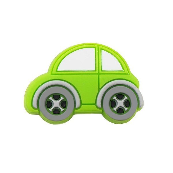 Силіконова бусинка, бусина для прорізувача зубів - Міні машинка Зелена - Зображення 1