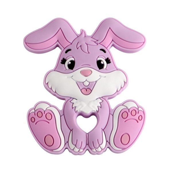 Силіконовий гризунець, прорізувач для зубів - Кролик Лаванда - Зображення 1