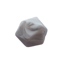 Силіконова бусинка, бусина для прорізувача зубів – Ікосаедр Мармур