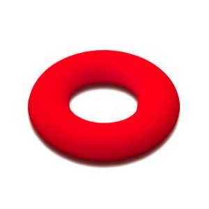 Силіконова бусинка, бусина для прорізувача зубів – Кільце Червоне