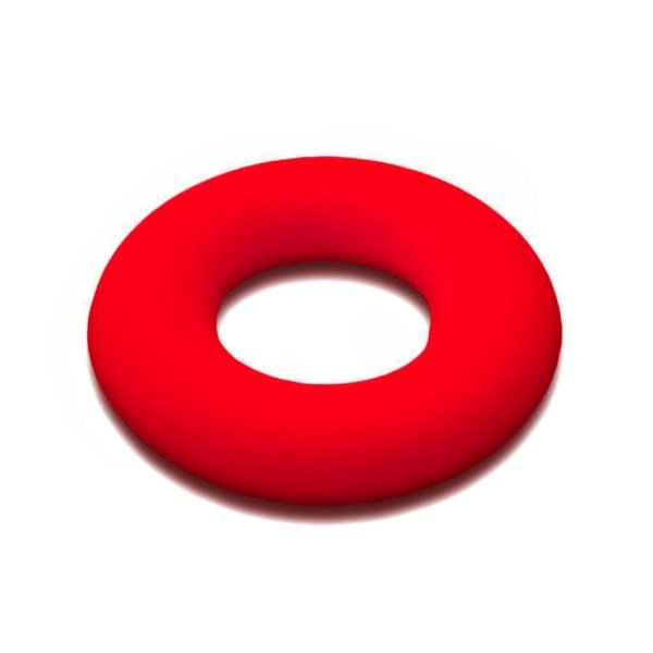 Силіконова бусинка, бусина для прорізувача зубів - Кільце Червоне - Зображення 1