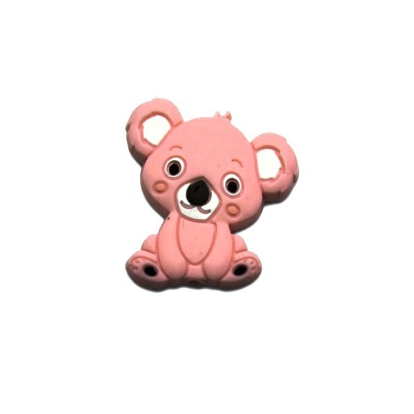 Силіконова бусинка, бусина для прорізувача зубів - Міні коала Рожевий кварц - Зображення 1