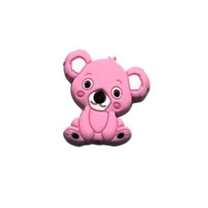 Силіконова бусинка, бусина для прорізувача зубів – Міні коала Baby pink