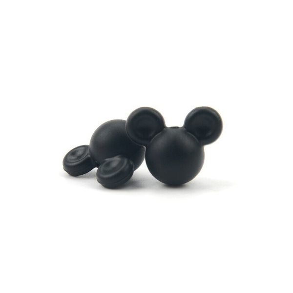 Силиконовая бусинка, бусина для прорезывателя зубов - Микки Черный — изображение 1
