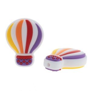 Силіконова бусинка, бусина для прорізувача зубів – Міні повітряна куля Кольорова