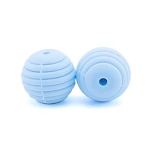 Силіконова бусинка, бусина для прорізувача зубів – Вулик 15мм Бебі блю