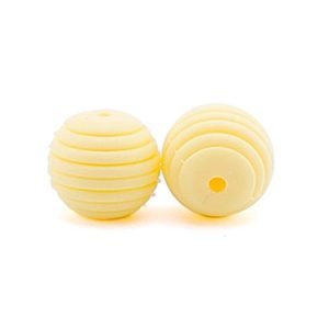 Силіконова бусинка, бусина для прорізувача зубів – Вулик 15мм Кремовий