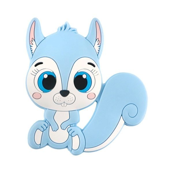 01Pc-Silicone-Teether-Various-Styles-Food-Grade-Baby-Teeth-Care-Molar-Rodent-Baby-Silicone-Bead-Nipple (3) Силиконовый грызунок, прорезыватель для зубов - Белочка с хвостиком Бэби блю — изображение 1
