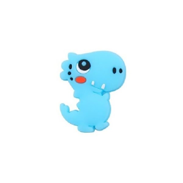 Силиконовая бусинка, бусина для прорезывателя зубов - Мини динозавр Голубой — изображение 1