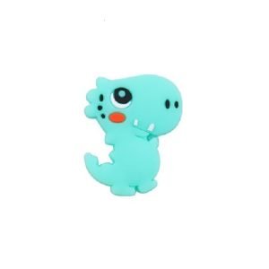 Силіконова бусинка, бусина для прорізувача зубів – Міні динозавр М’ятний