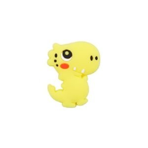Силіконова бусинка, бусина для прорізувача зубів – Міні динозавр Жовтий