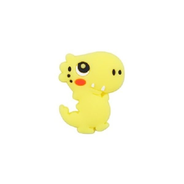 Силіконова бусинка, бусина для прорізувача зубів - Міні динозавр Жовтий - Зображення 1