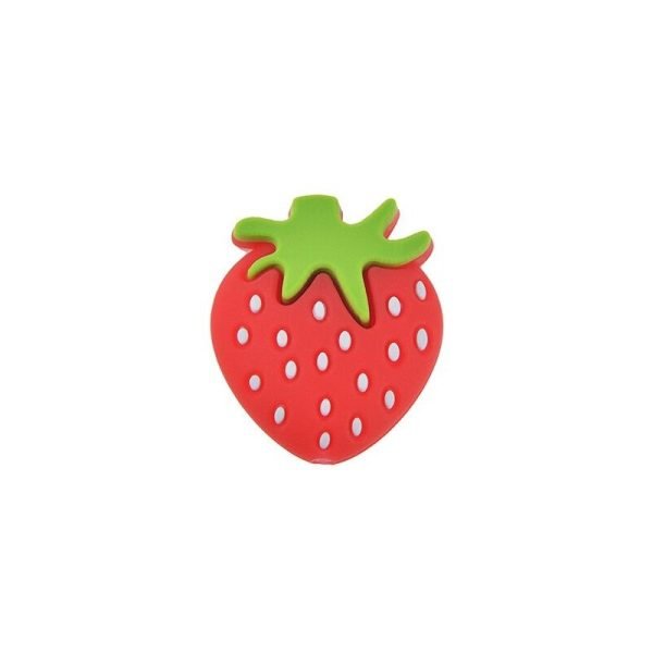 Силиконовая бусинка, бусина для прорезывателя зубов - Клубничка Красная — изображение 1