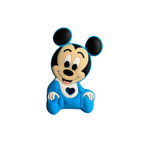 Силіконовий гризунець, прорізувач для зубів – Міккі Маус Блакитний