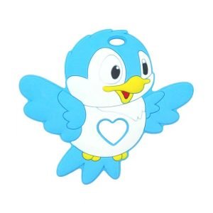 Силіконовий гризунець, прорізувач для зубів – Пташка Блакитна