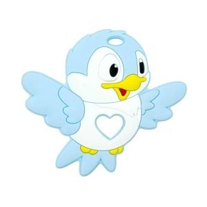 Силіконовий гризунець, прорізувач для зубів – Пташка Бебі блю