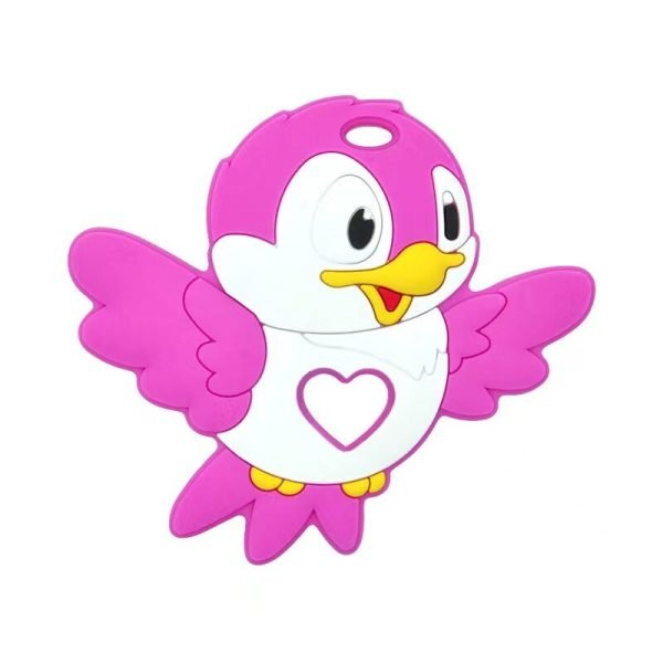 Силіконовий гризунець, прорізувач для зубів - Пташка Малинова - Зображення 1