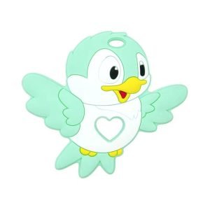 Силіконовий гризунець, прорізувач для зубів – Пташка М’ятна