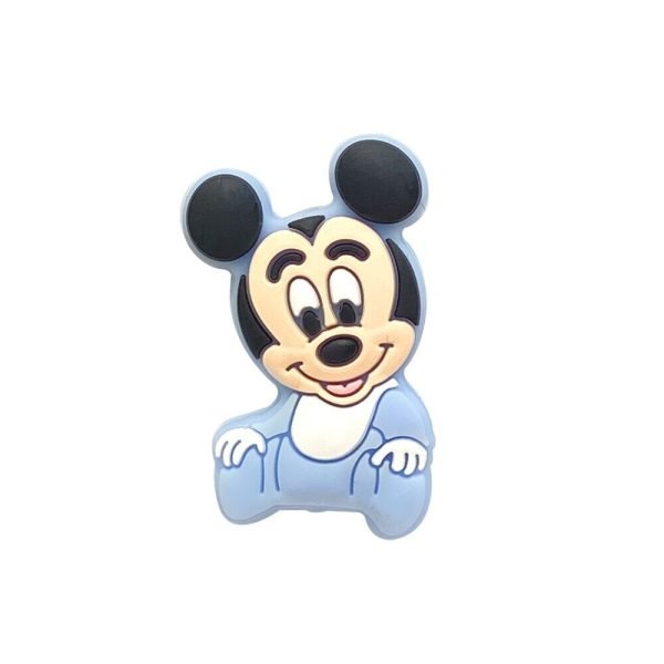 Силиконовая бусинка, бусина для прорезывателя зубов - Мини Микки Беби блю — изображение 1