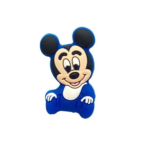 Силиконовая бусинка, бусина для прорезывателя зубов - Мини Микки Темно синий — изображение 1