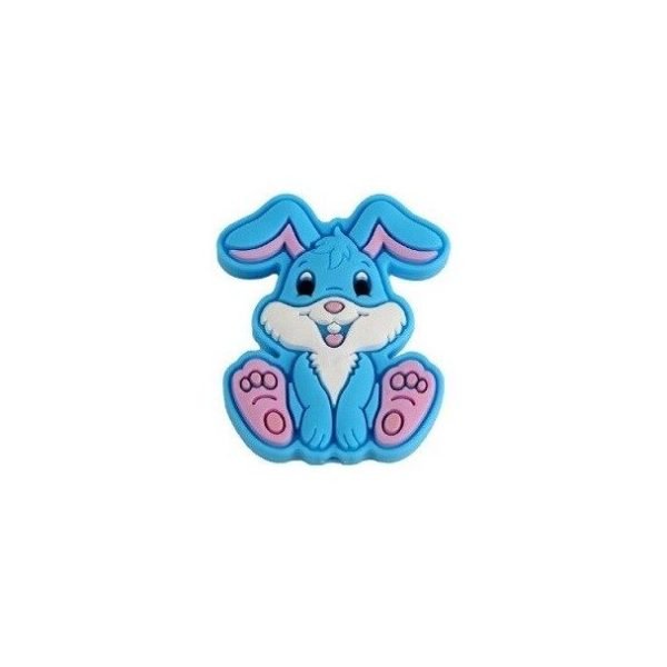 Силиконовая бусинка, бусина для прорезывателя зубов - Мини кролик Голубой — изображение 1