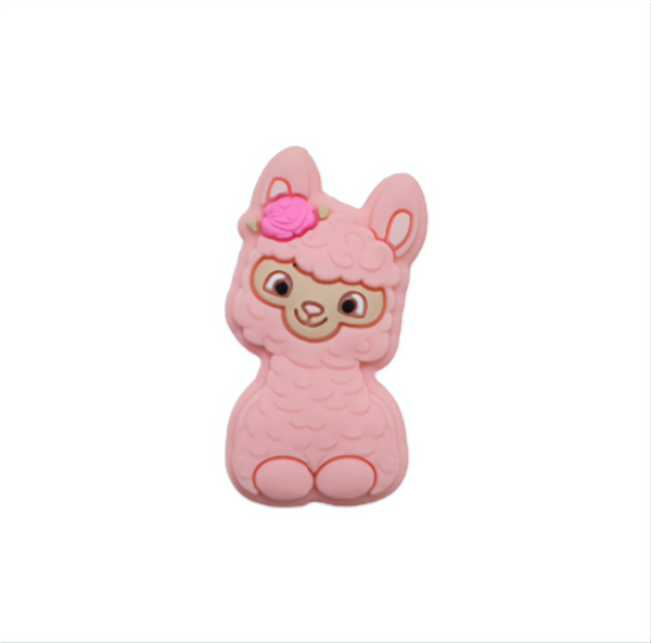 Силиконовая бусинка, бусина для прорезывателя зубов - Мини Альпака Розовый кварц — изображение 1