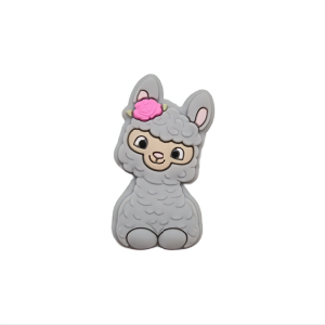 Силіконова бусинка, бусина для прорізувача зубів – Міні Альпака Сіра