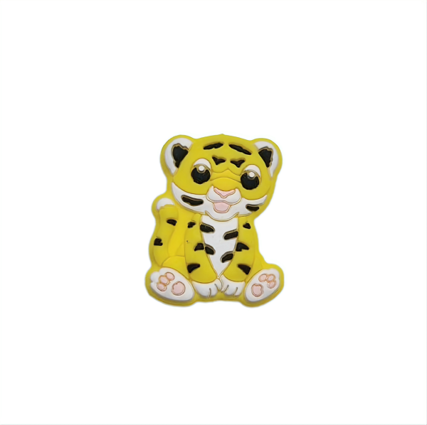 Силиконовая бусинка, бусина для прорезывателя зубов - Мини Тигренок Желтый — изображение 1