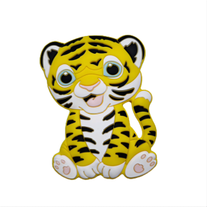 Силіконовий гризунець, прорізувач для зубів – Тигреня Жовте