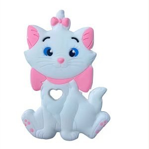 Силіконовий гризунець, прорізувач для зубів – Котик Білий