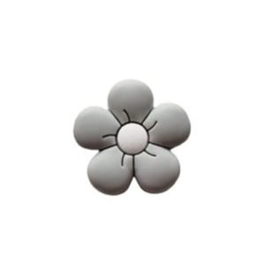 Силіконова бусинка, бусина для прорізувача зубів – Квіточка Сіра