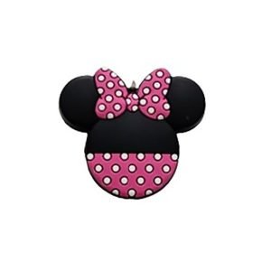 Силіконова бусинка, бусина для прорізувача зубів – Фігурна Мінні – Малинова