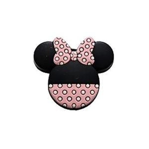 Силіконова бусинка, бусина для прорізувача зубів – Фігурна Мінні – Рожевий кварц