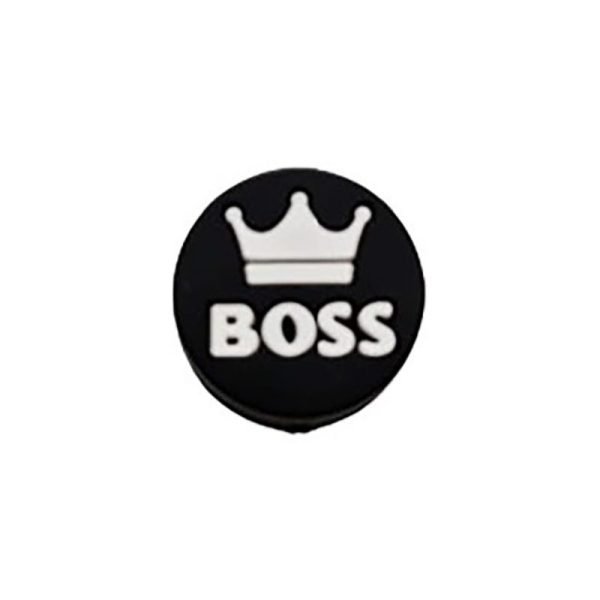 Силиконовая бусинка, бусина для прорезывателя зубов - Boss Черная — изображение 1