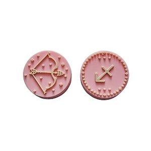 Силіконова бусинка, бусина для прорізувача зубів – Зодіак Стрілець – Рожевий кварц