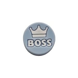 Силіконова бусинка, бусина для прорізувача зубів – Boss Бебі блю