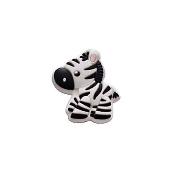 Силіконова бусинка, бусина для прорізувача зубів - Міні Зебра - Зображення 1