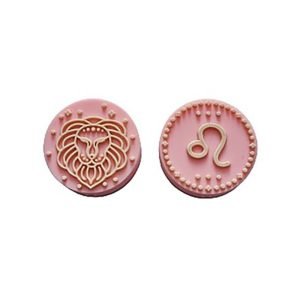 Силіконова бусинка, бусина для прорізувача зубів – Зодіак Лев – Рожевий кварц