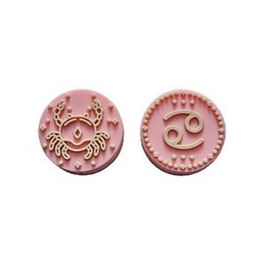 Силіконова бусинка, бусина для прорізувача зубів – Зодіак Рак – Рожевий кварц