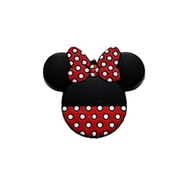 Силиконовая бусинка, бусина для прорезывателя зубов - Фигурная Минни - Красная — изображение 1