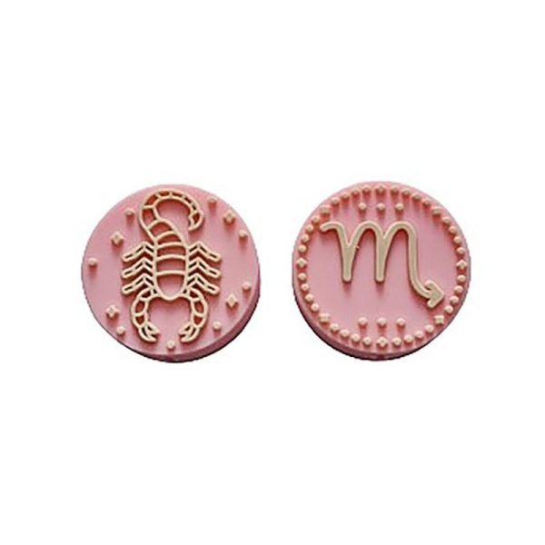 Силіконова бусинка, бусина для прорізувача зубів - Зодіак Скорпіон - Рожевий кварц - Зображення 1